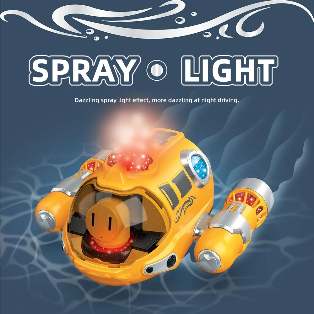 Barco RC de control remoto con luces y hélice doble para niños - imagen 2