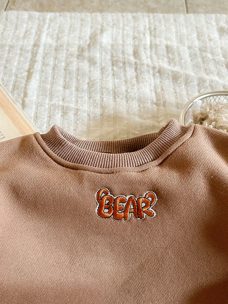 MILANCEL Conjunto sudadera con capucha bebé oso dibujos animados - imagen 5
