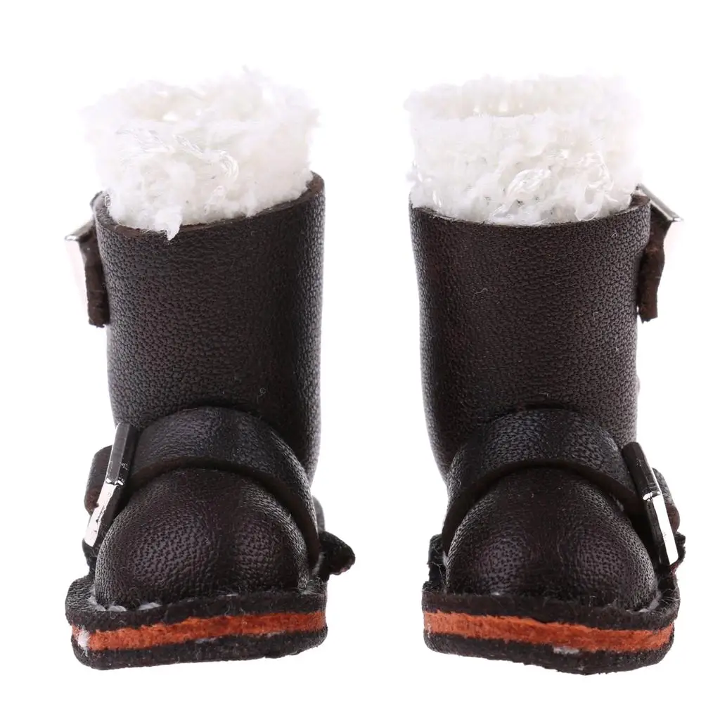 Botas para muñecas Blythe de piel sintética con hebilla y encaje - imagen 3