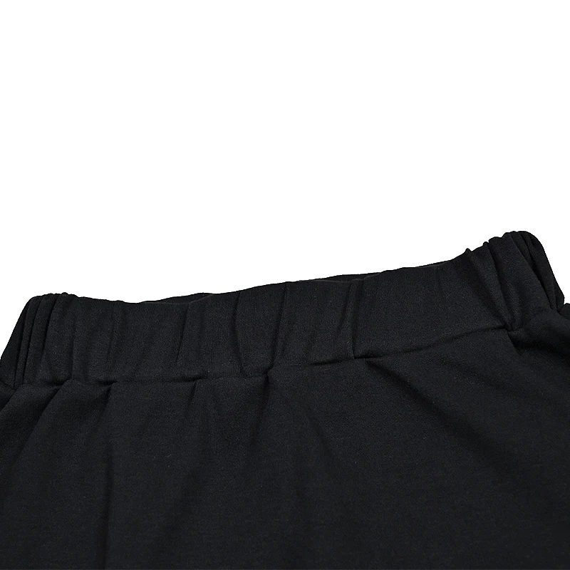 Falda maxi negra de punto para niña con cintura elástica - imagen 4