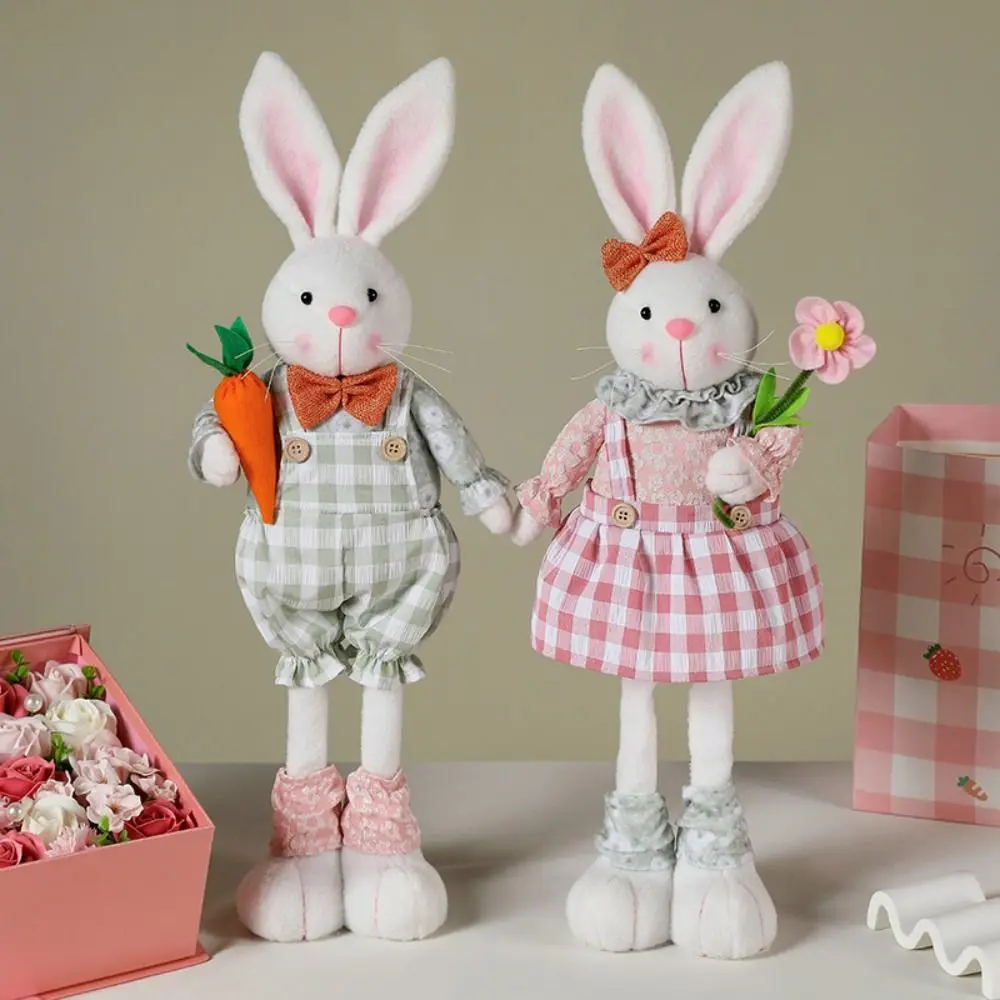 Conejo de Pascua decorativo con patas largas ajustables - imagen 4