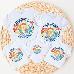 Camisas familiares a juego para vacaciones en la playa