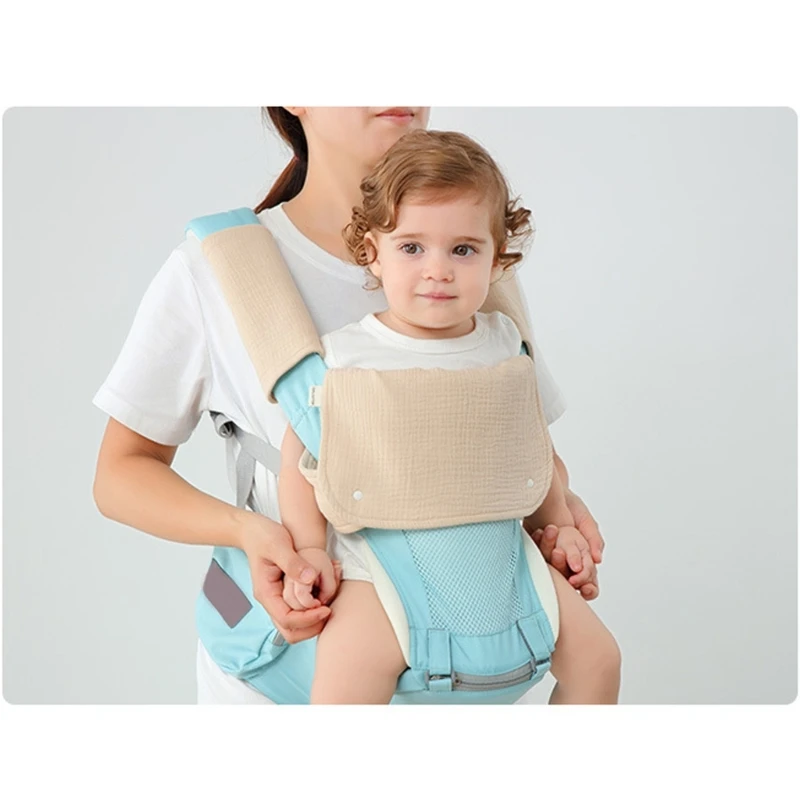 Taburete cambiador multifunción para bebé, algodón suave con babero - imagen 5