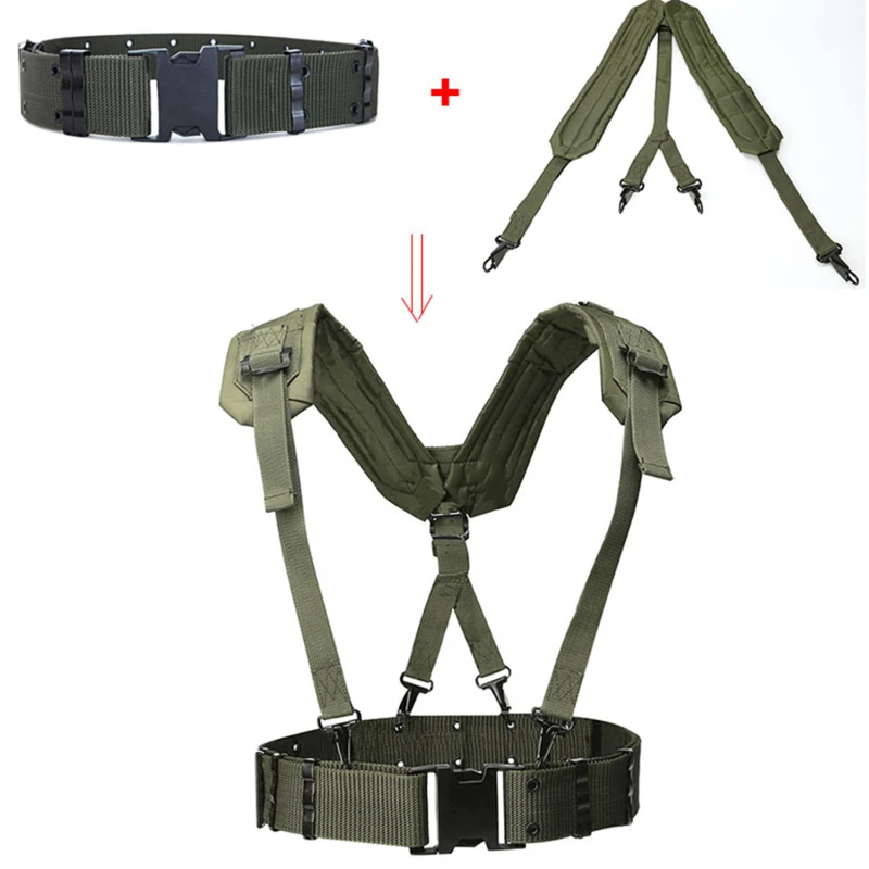 Cinturón táctico en Y para caza y airsoft con correa de pecho - imagen 4