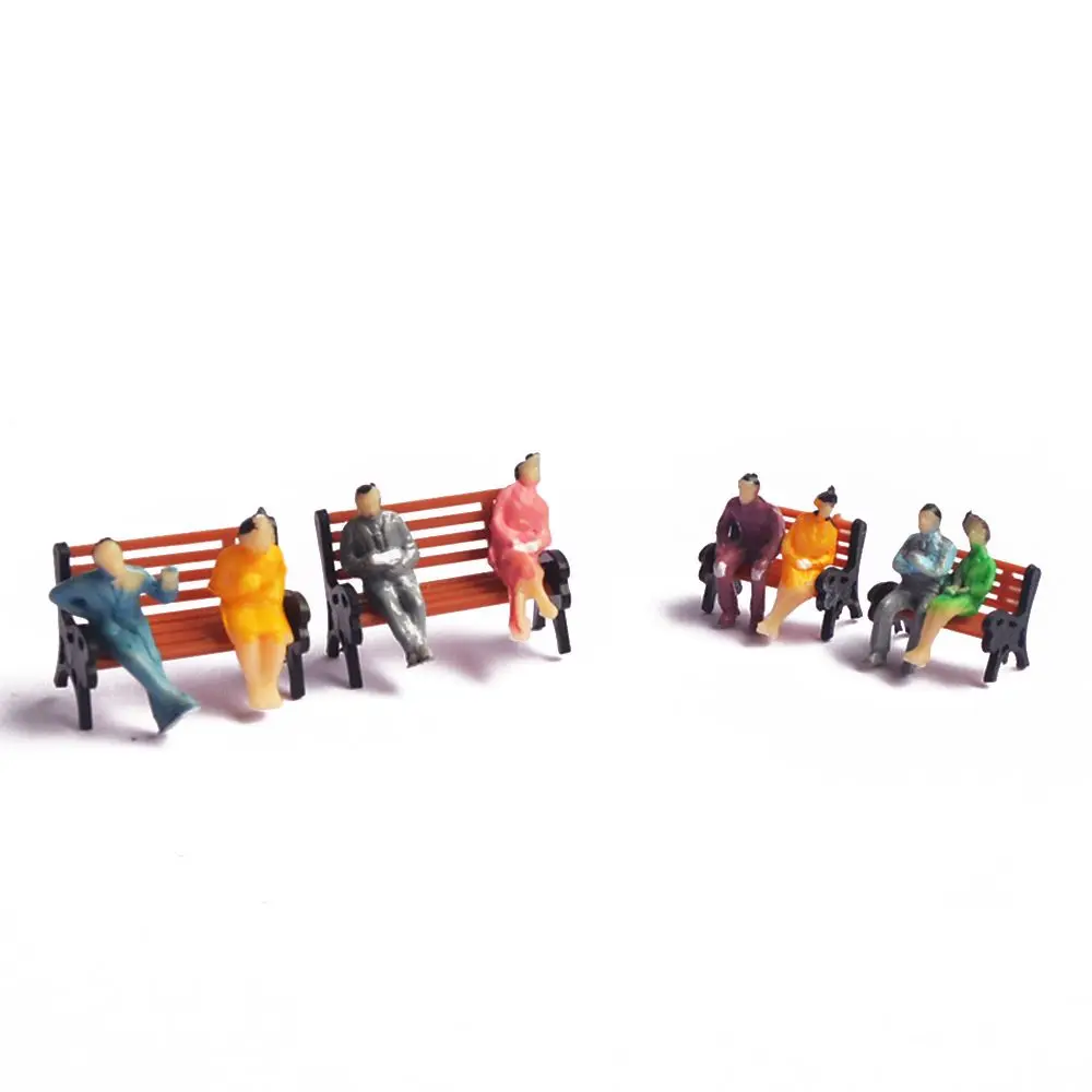 Figuras de pasajeros sentados para tren en miniatura ABS – Colección 1:100 - imagen 3