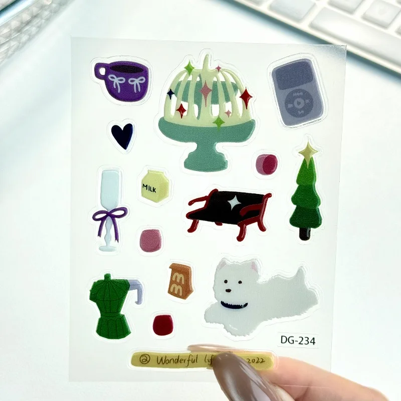 Pegatinas 3D impermeables con animales estilo kawaii para manualidades - imagen 2