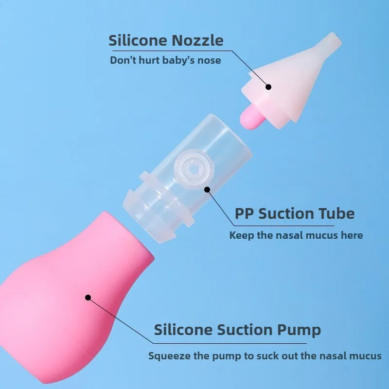 Aspirador nasal de silicona Vvocci para bebés, succión suave - imagen 4