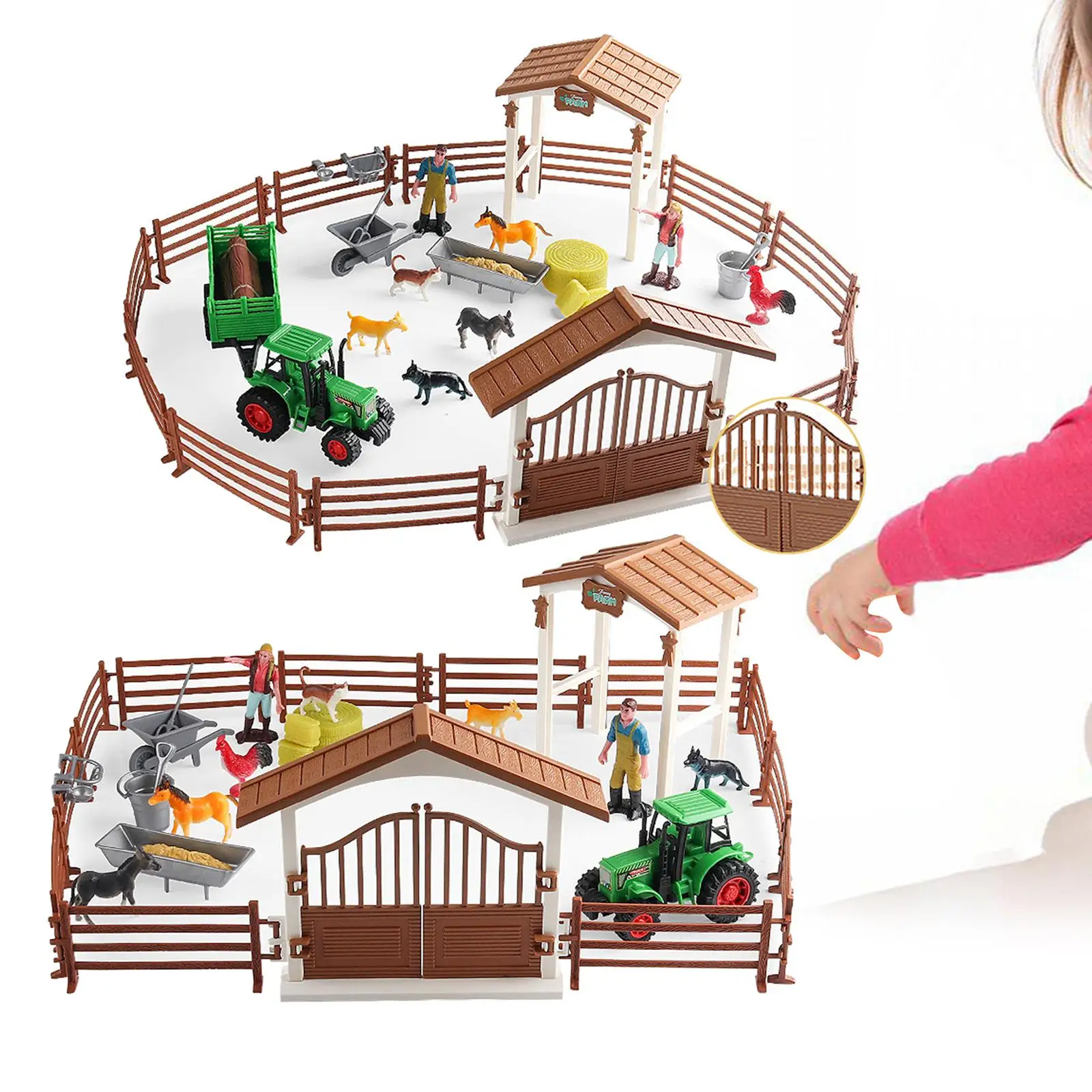 Juego de granja con valla, conjunto educativo para niños - imagen 3