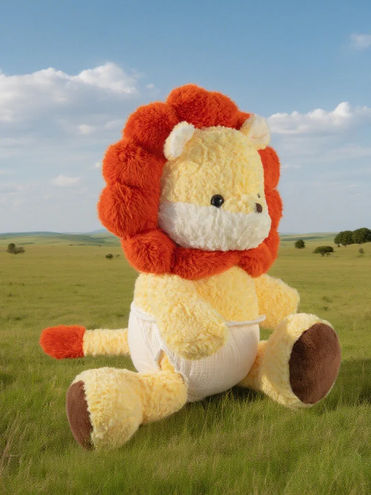Tres tamaños del peluche alineados para comparar
