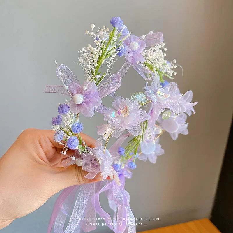 Corona de encaje para niña – Accesorio de pelo para boda