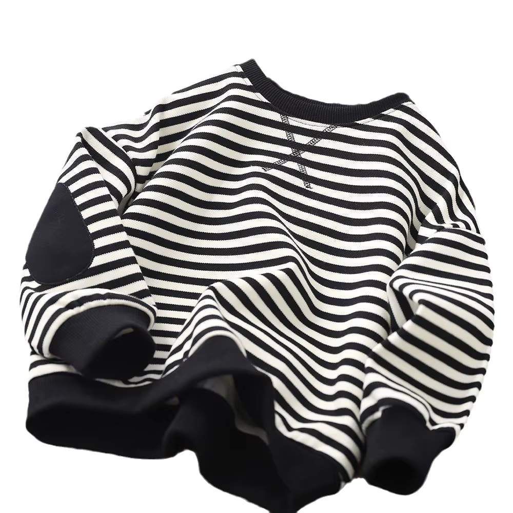 Sudadera a rayas infantil para otoño y primavera, estilo deportivo - imagen 5