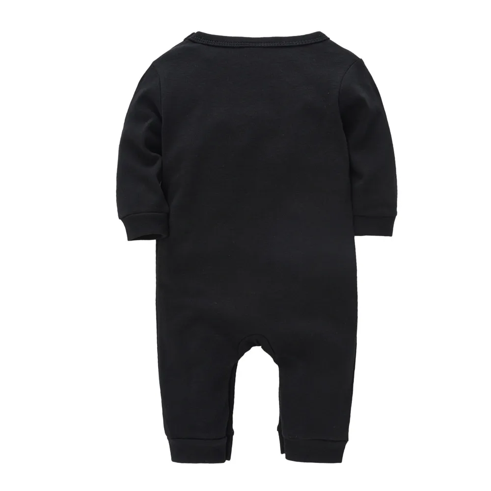 Kavkas Pelele negro de algodón para bebé