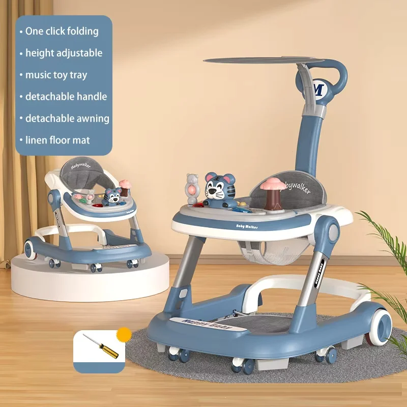 Carro de paseo multifuncional para bebé antideslizante plegable