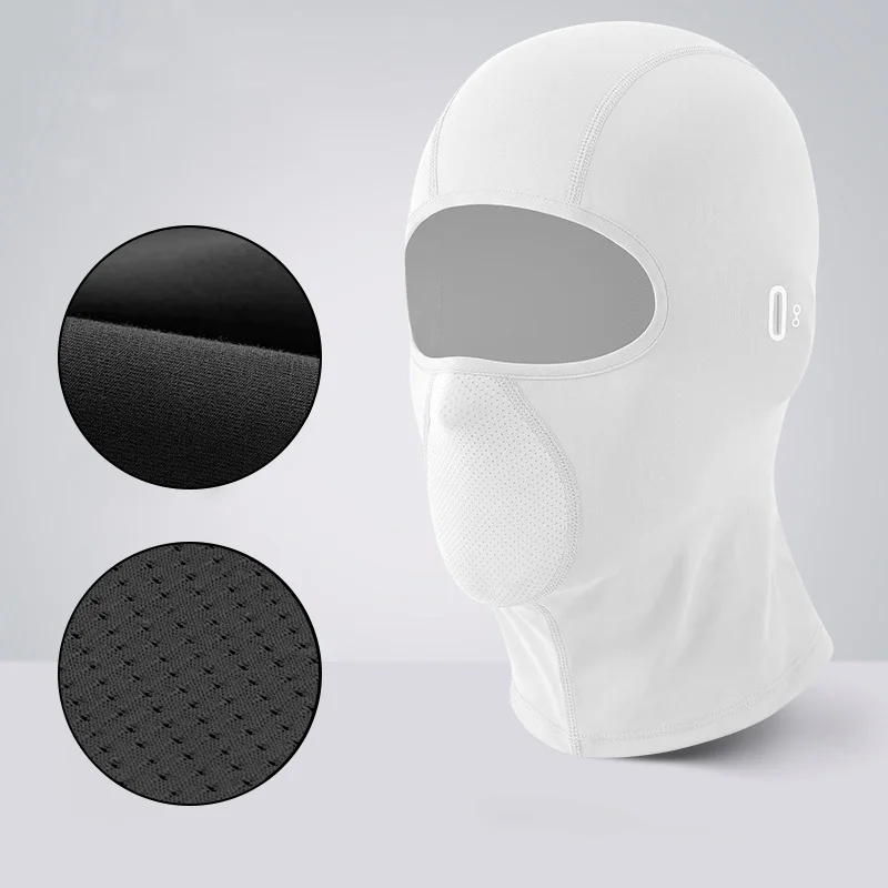 Pasamontañas de seda helada con protección facial y para el cuello