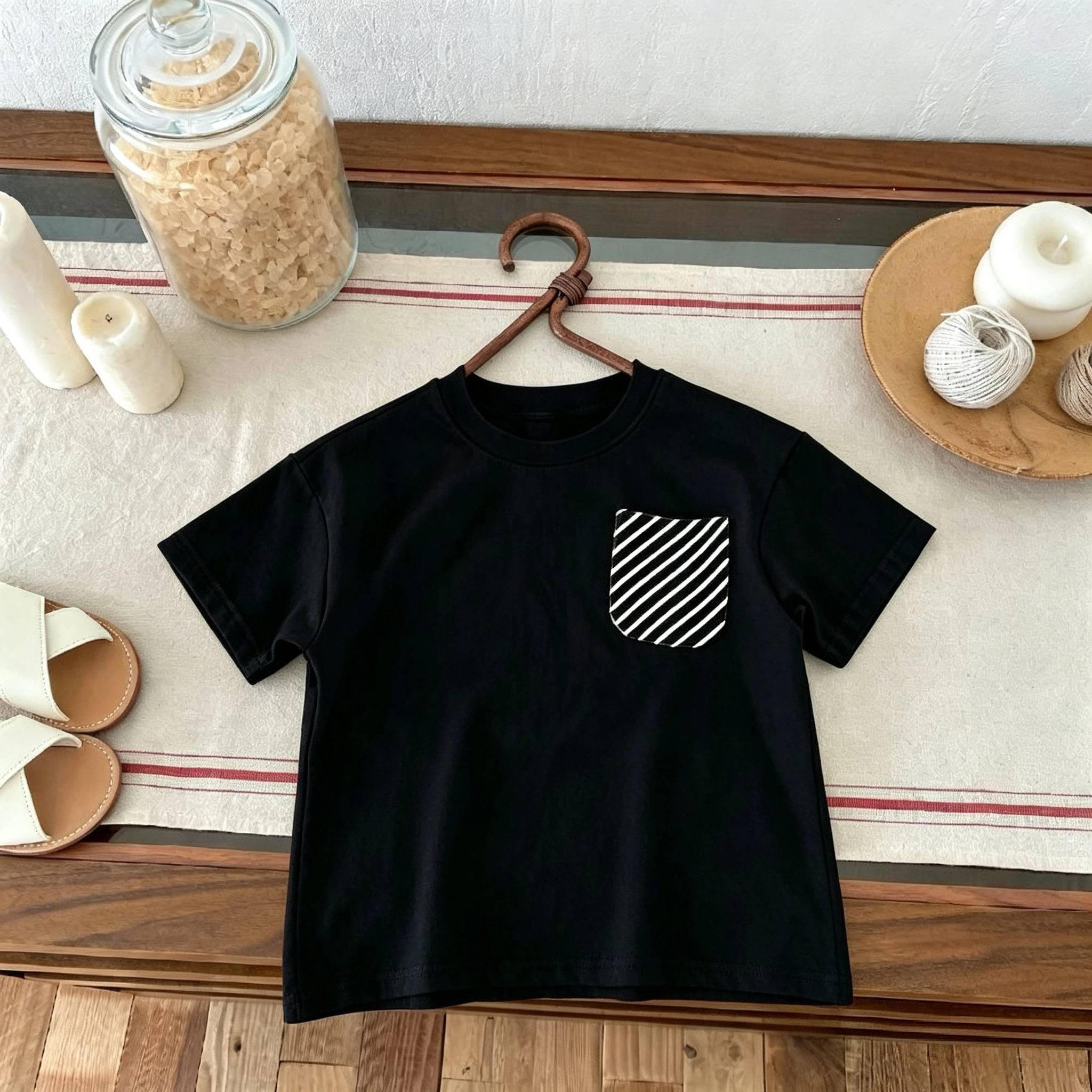 Camiseta de verano de manga corta con cuello redondo para niños - imagen 4