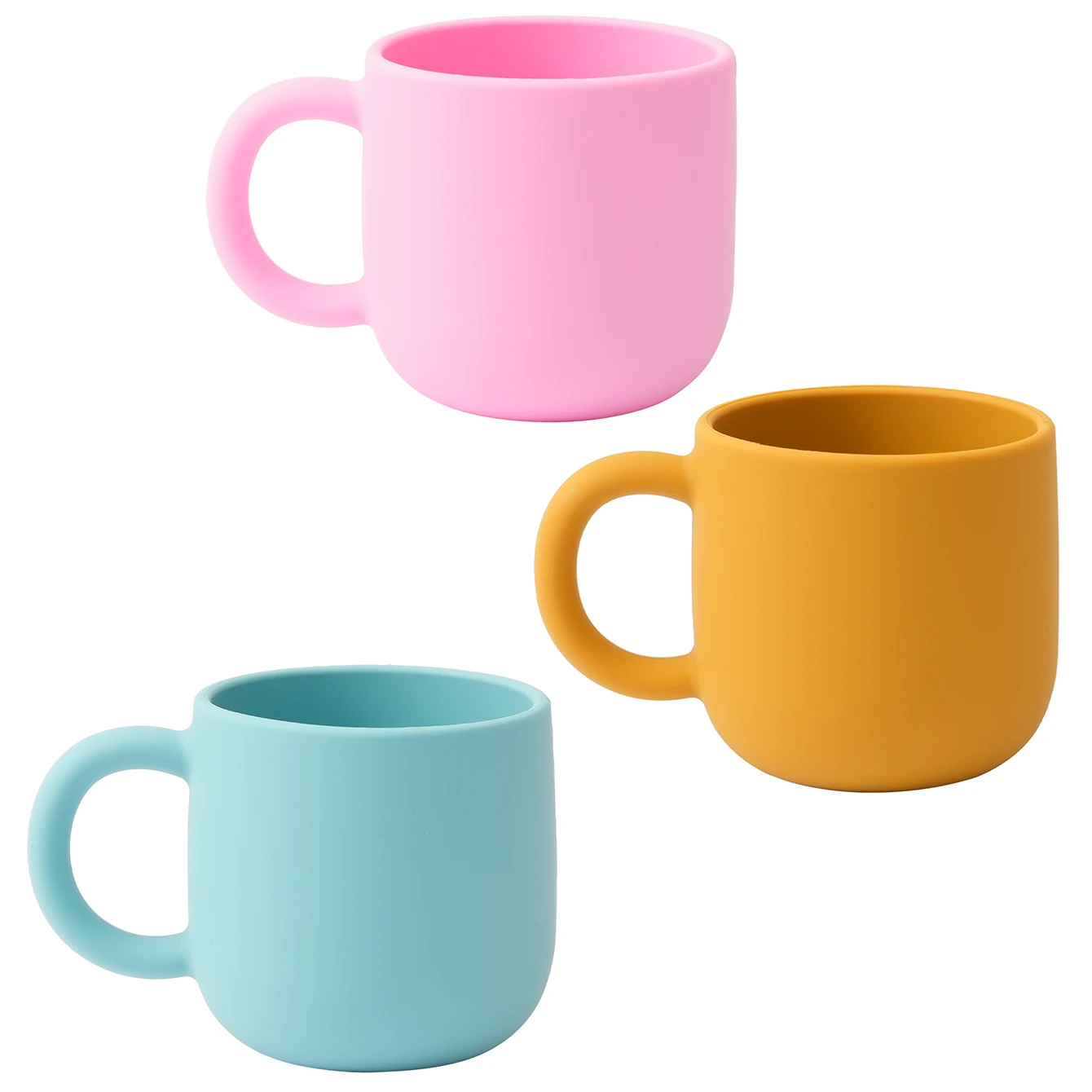 Taza de silicona para bebé, color niños
