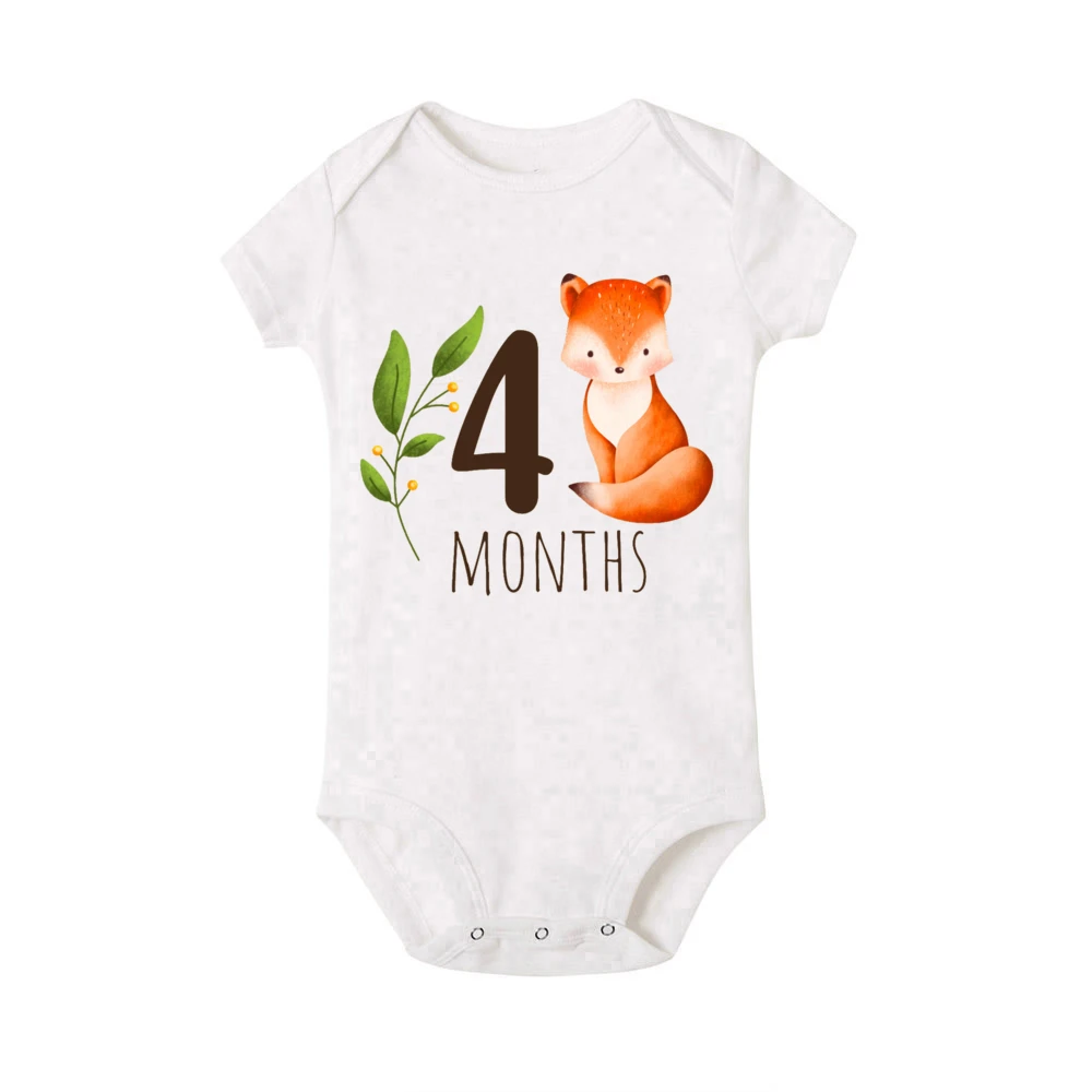 Pijama pelele de bebé con estampado animal para fotos de meses - imagen 5
