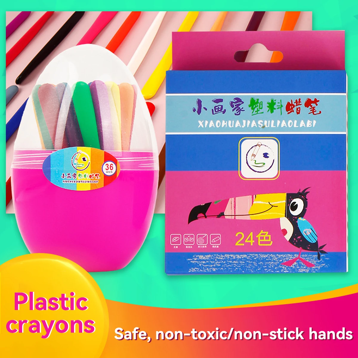 Crayón borrable triangular para pintar sin manchar manos de niños - imagen 5