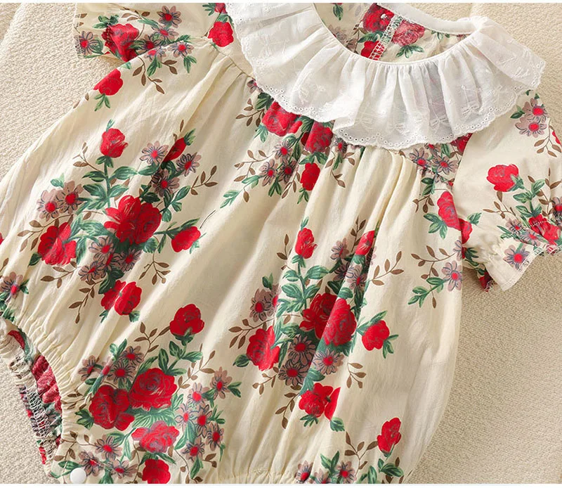 Body floral MILANCEL para niña visto desde atrás