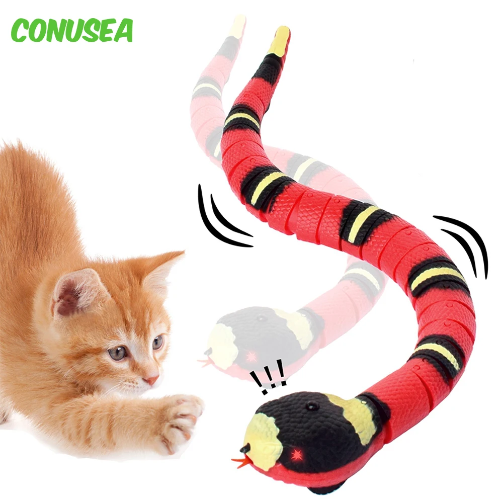 Juguete electrónico para gato Halloween serpiente inteligente RC