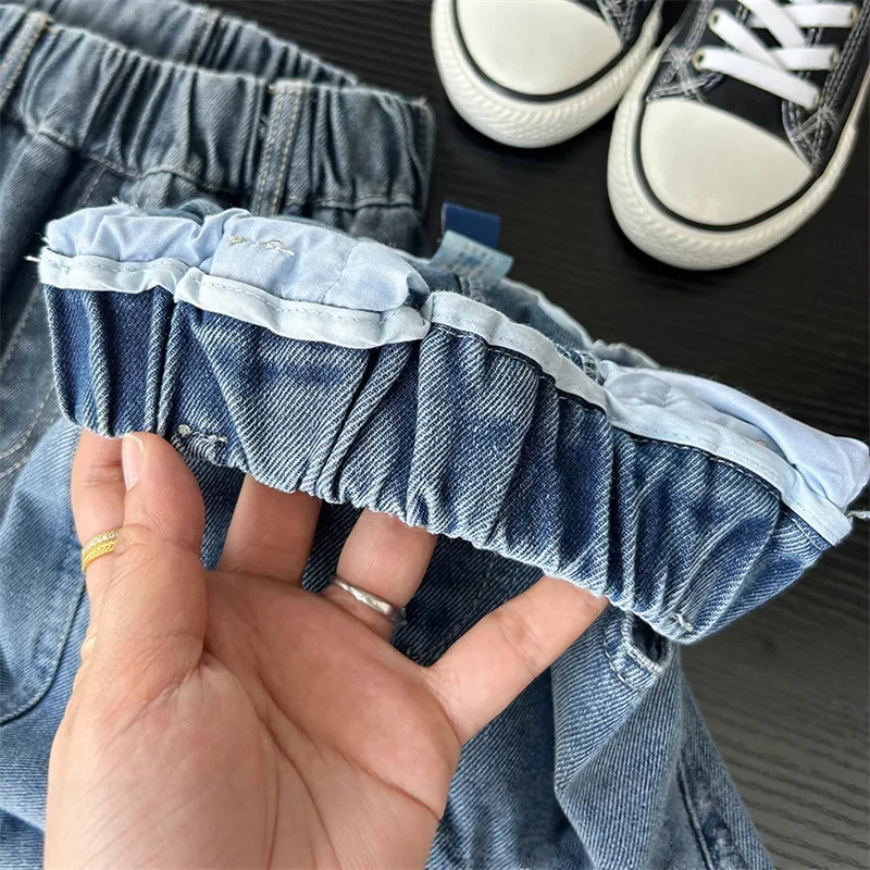 Pantalones vaqueros rectos informales sueltos para niños de otoño - imagen 2
