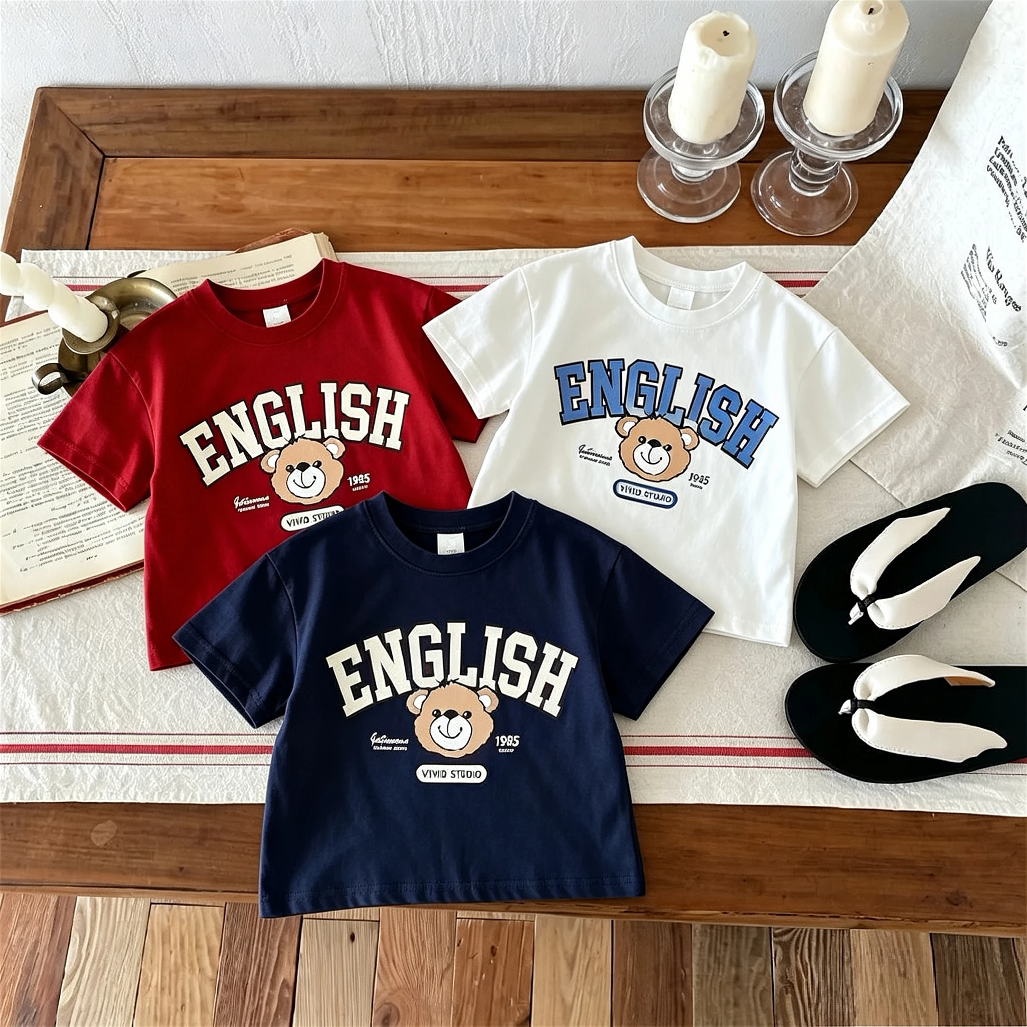 Camiseta de manga corta estampada para niños – verano casual holgada - imagen 2