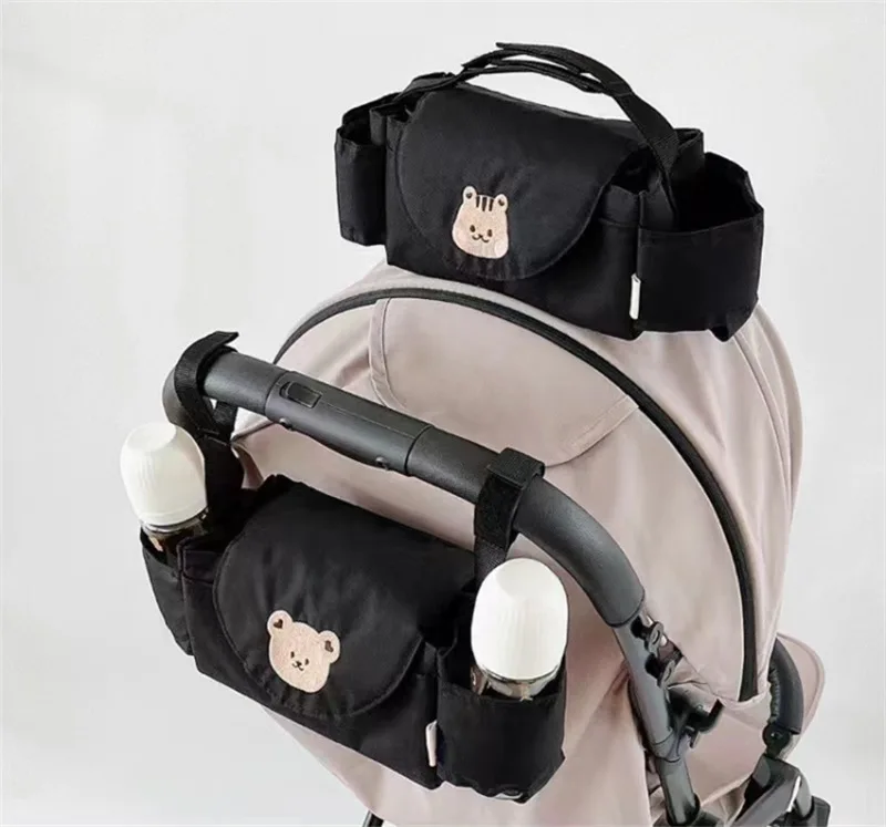 Bolsa organizadora para cochecito con portabotellas - imagen 5