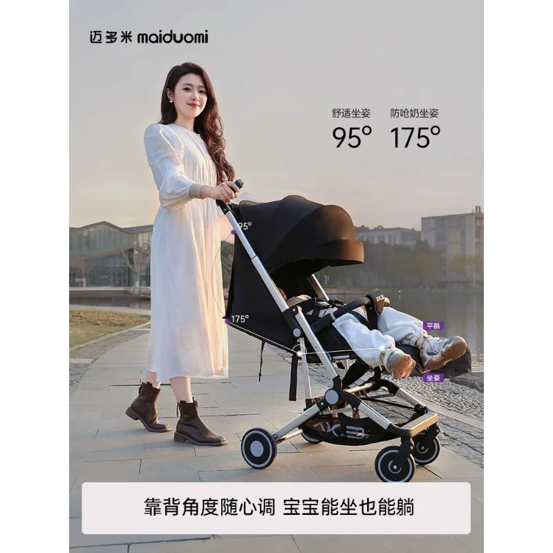 Carrito ligero convertible para bebé - Plegable y reclinable - imagen 4