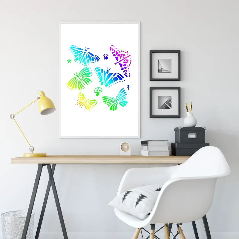 Set de 25 plantillas de mariposa para manualidades y pintura - imagen 4