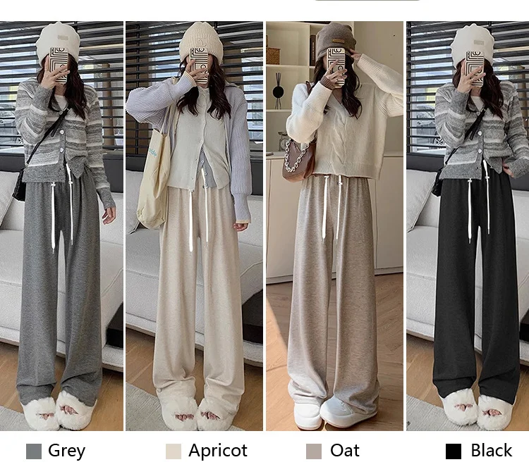 Pantalones azules combinados con sudadera gris casual