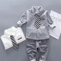 Lawadka conjunto bebé niño camiseta lazo pantalones algodón primavera