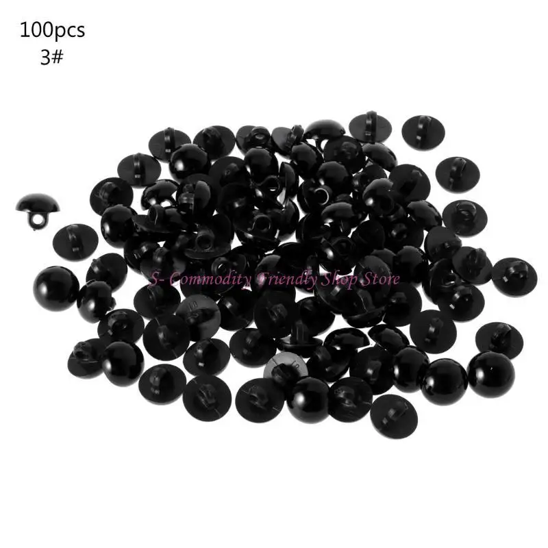 Botón de vástago negro para muñeca DIY de costura - imagen 3