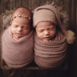 Gorro para bebé recién nacido con borla de piel en fotos