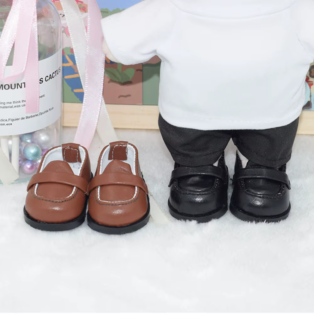 Zapatos de cuero para muñecas – Estilo casual para juego infantil