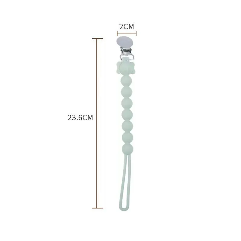 Clip de silicona para chupete bebé con cadena dentición