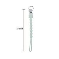 Clip de silicona para chupete bebé con cadena dentición