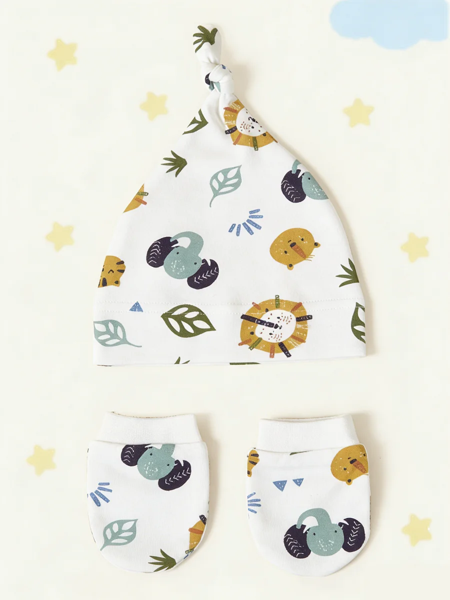 Conjunto de gorro y guantes para bebé – abrigo suave - imagen 2