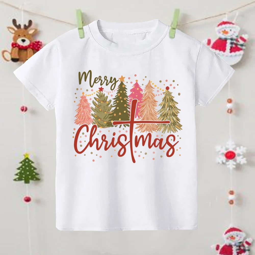 Camiseta navideña para niños estampada y cómoda en fiestas de invierno - imagen 4