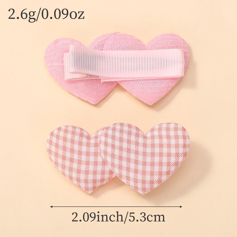 Pinzas para el pelo infantiles con corazones – clips mini - imagen 2