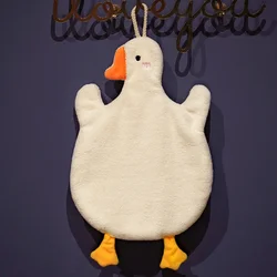 Toalla de mano infantil colgante con pato de caricatura secado rápido