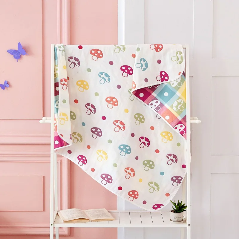 Manta muselina de algodón orgánico para bebés – gasa de seis capas