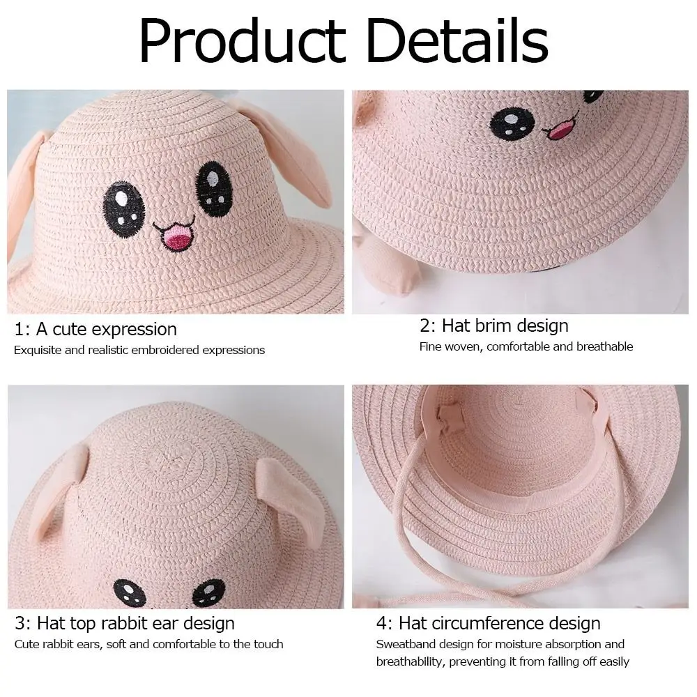 Sombrero de verano infantil de ala ancha con protección solar - imagen 2