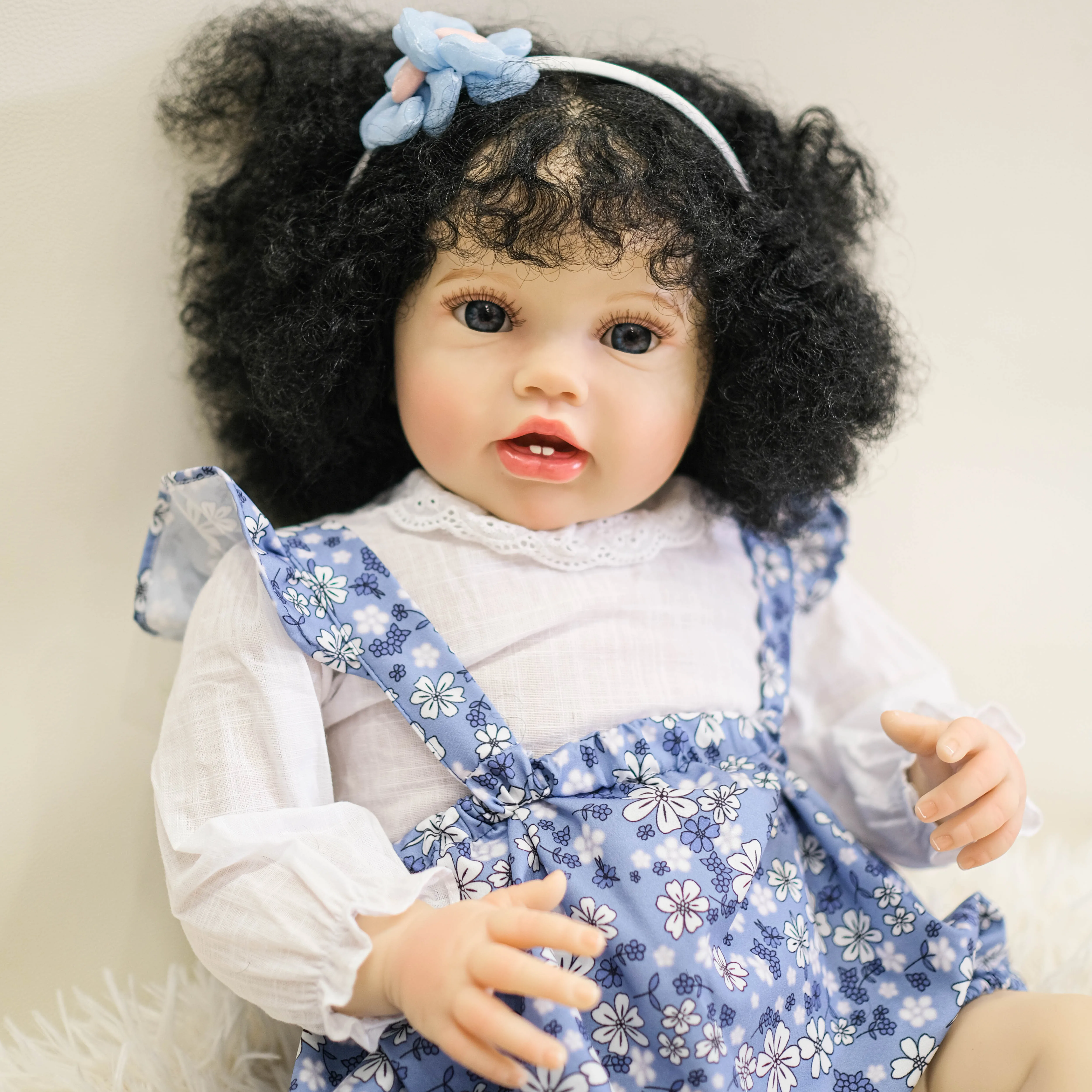 NPK muñeca de arte de piel 3D hecha a mano con pelo real, tacto suave - imagen 2
