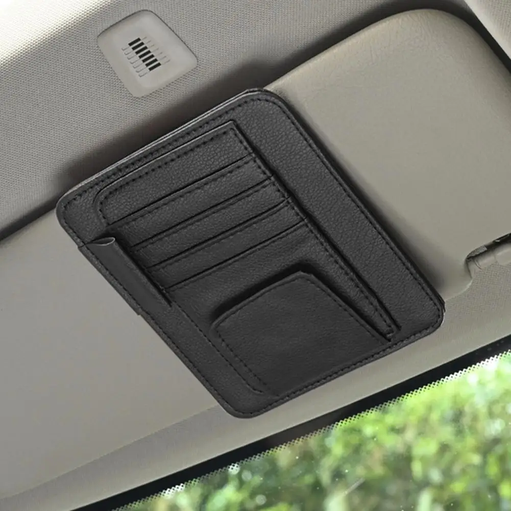 Organizador de visera para coche con bolsillos y porta gafas de sol - imagen 5
