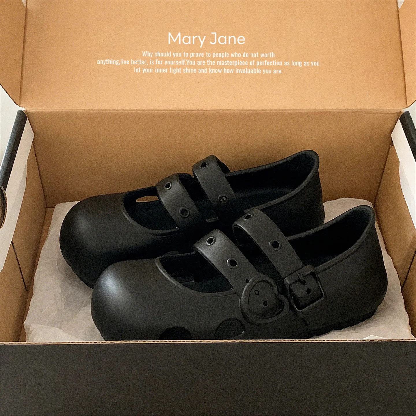 Zapatos de ballet con plataforma estilo coreano para niñas EVA suaves - imagen 3