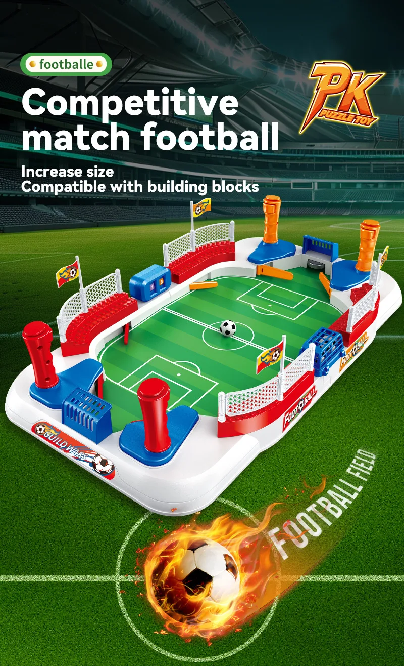 Futbolín de mesa compacto para dos jugadores