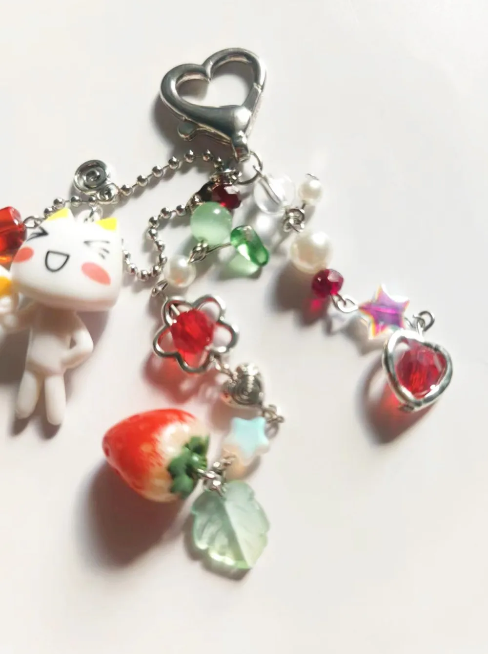 Llavero artesanal de cuentas estilo Kawaii para adolescentes - imagen 4