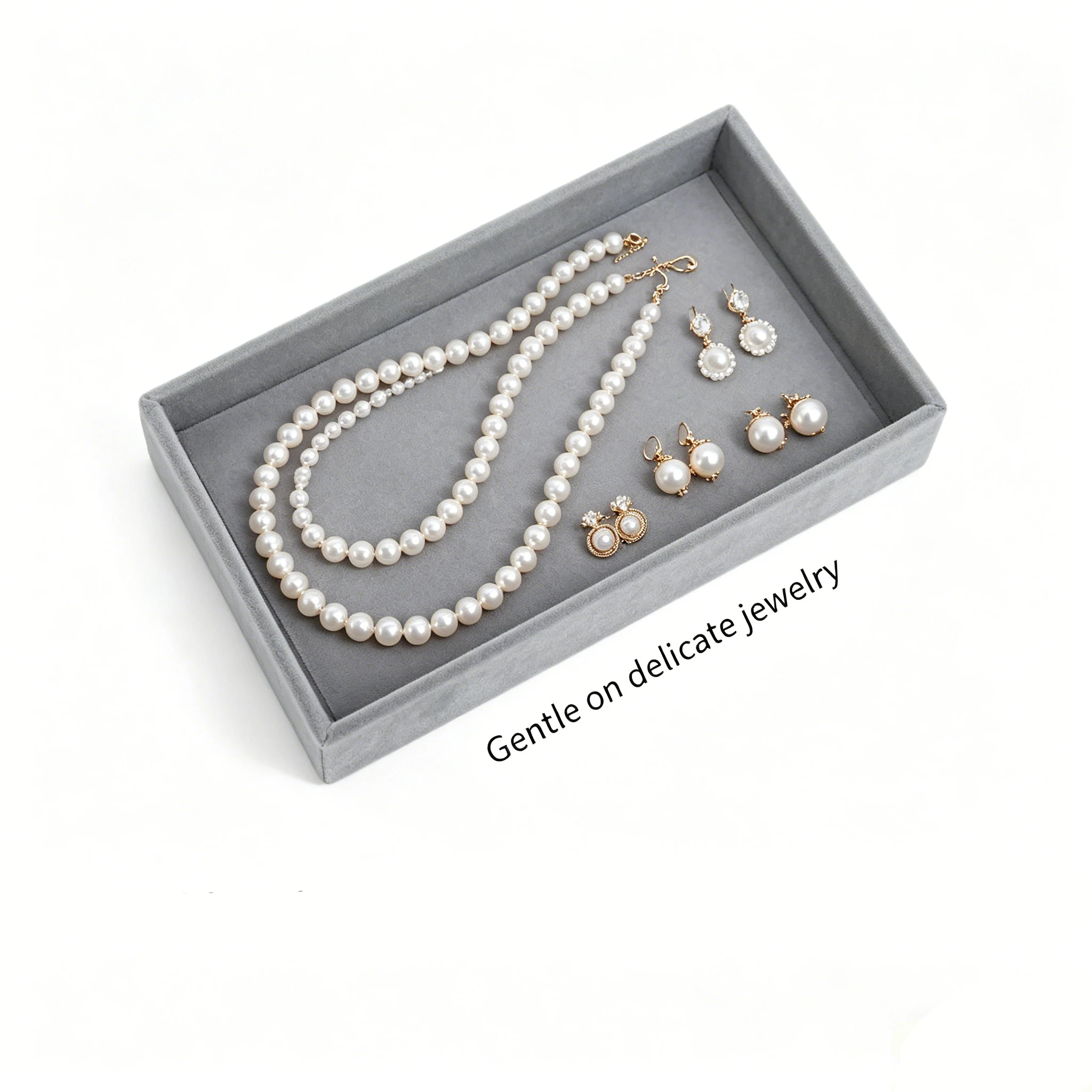 Organizador de joyas de terciopelo con compartimentos apilables - imagen 5