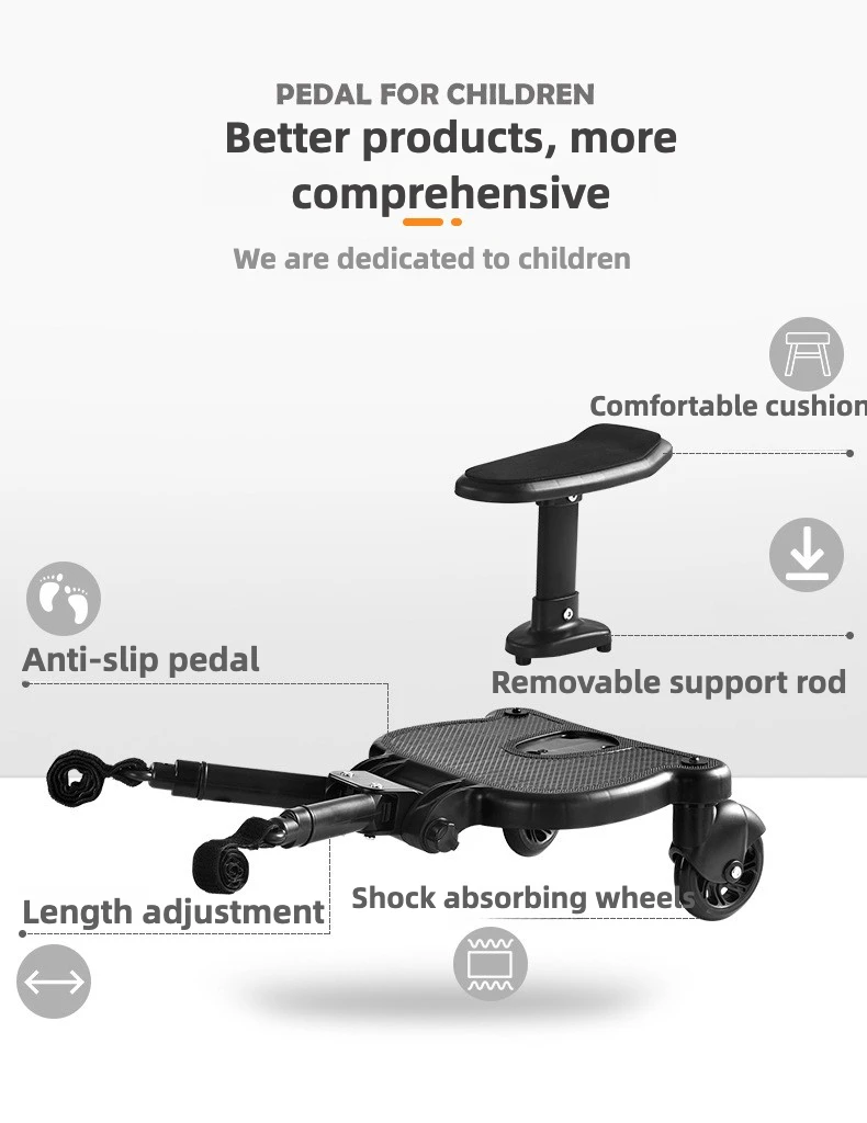 Detalle de materiales del pedal y rodadura