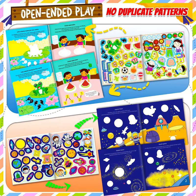 Libro de pegatinas reutilizables – Animales Montessori para niños - imagen 4